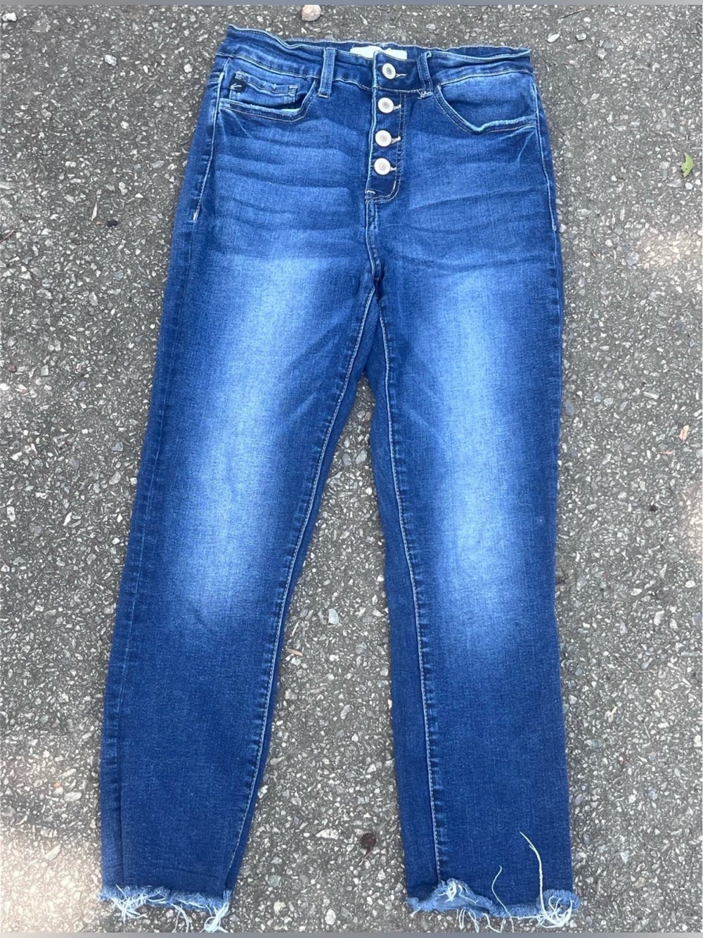 Size 9- Kancan jeans - distressed hem